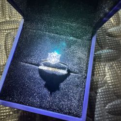 Brand New 2ct Moissanite Diamond S925 Sterling Silver Wedding Band And Engagement Ring Various Sizes 