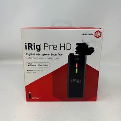 New IK Multimedia iRig Pre HD Digital XLR Mic Interface 