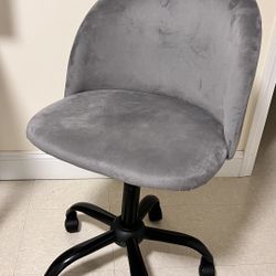 Gray office chair with wheels