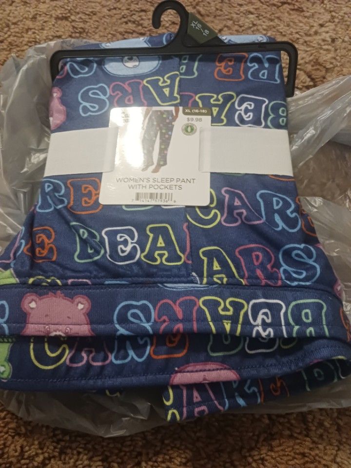 Women's Care Bears Sleep Pants Size Xlarge 