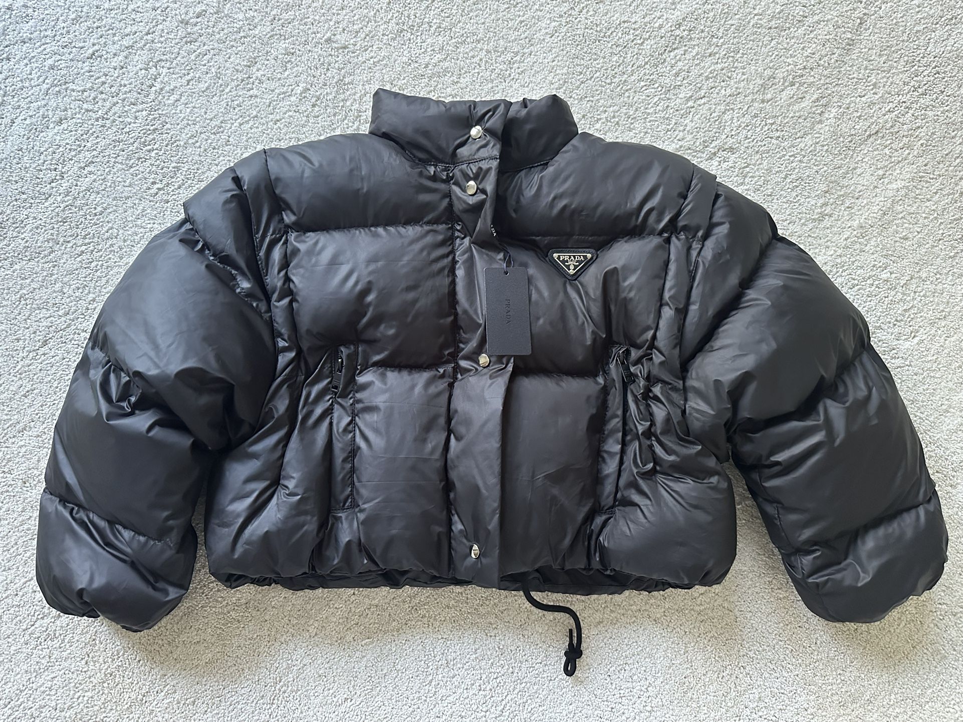 New Woman’s Black Prada Puffer Jacket Small