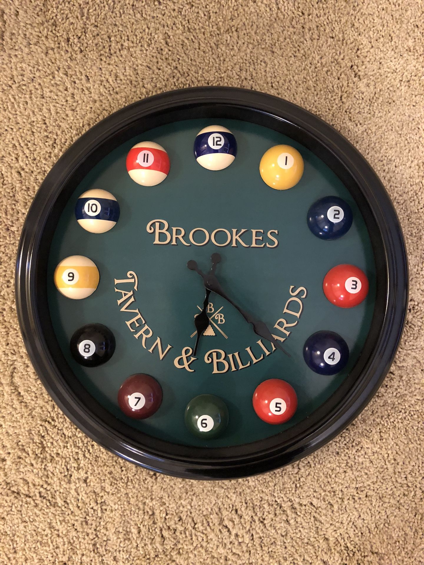 Pool Hall Clock