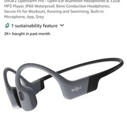SHOKZ OpenSwim Pro - Open-Ear Bluetooth Headphones & 32GB MP3