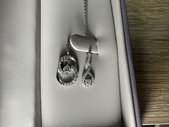 10K white Gold Diamond Necklace Set – Diamonds Direct