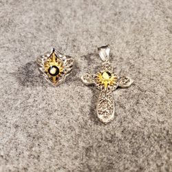 Cross Ring And Pendent 