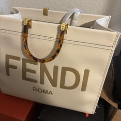 Fendi Tote Bag White 