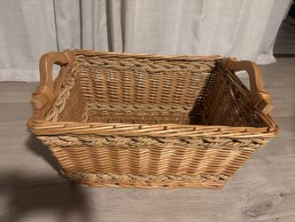 Woven Storage Basket with Handles