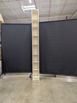 Tall Cream Narrow Media Storage Unit