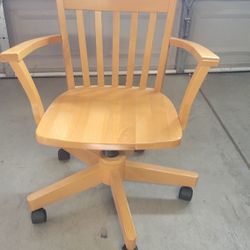 Wood Banker's Office Chair