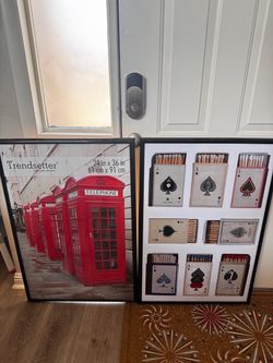 Set of 2 Framed Decorative Posters