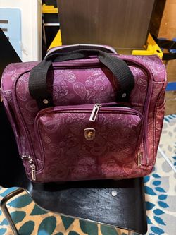 Purple Paisley Travel Carry-On Bag
