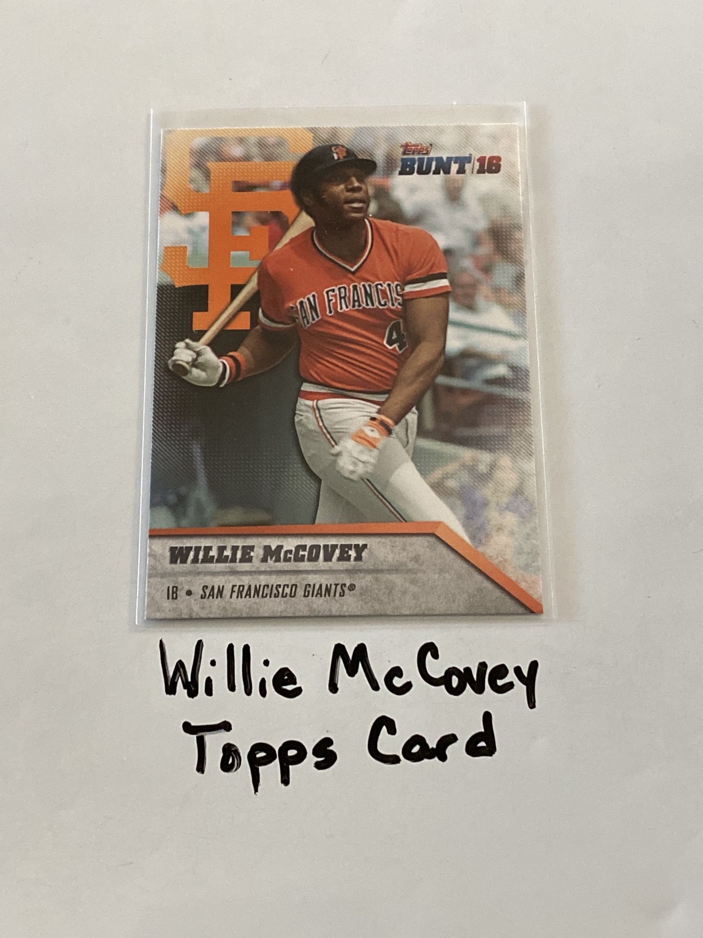 Willie McCovey San Francisco Giants Hall of Fame 1st Baseman Topps Card.