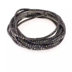 5pcs/lot Black Color Elastic Crystal Bracelets