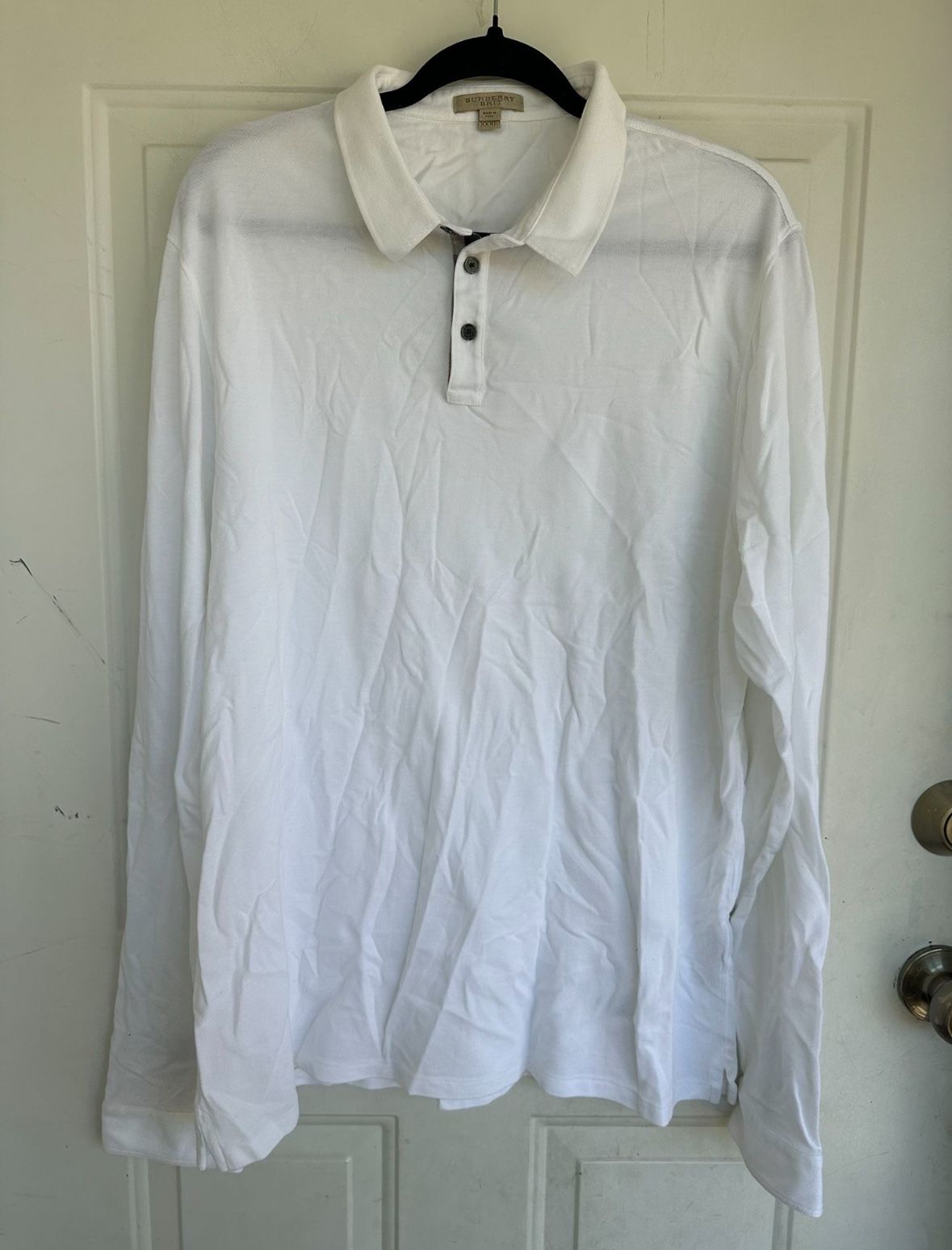 Burberry Brit London Cotton Long Sleeve Polo Shirt size XXXL