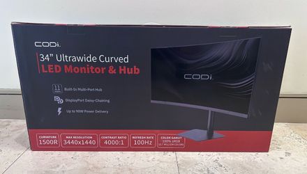 Brand New 34" CODi Curved Ultrawide Monitor
