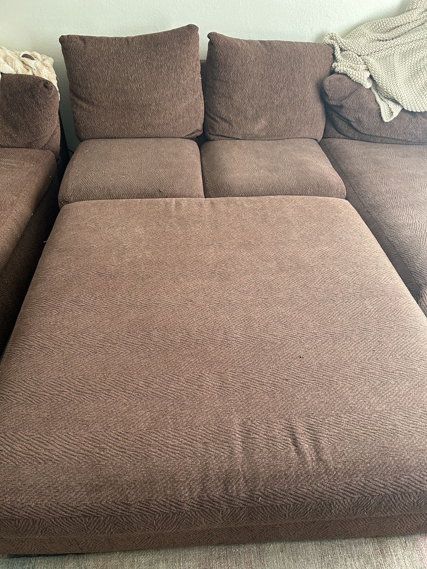 Loveseat and ottoman