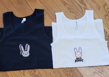 Bad Bunny Embroidered Tanks