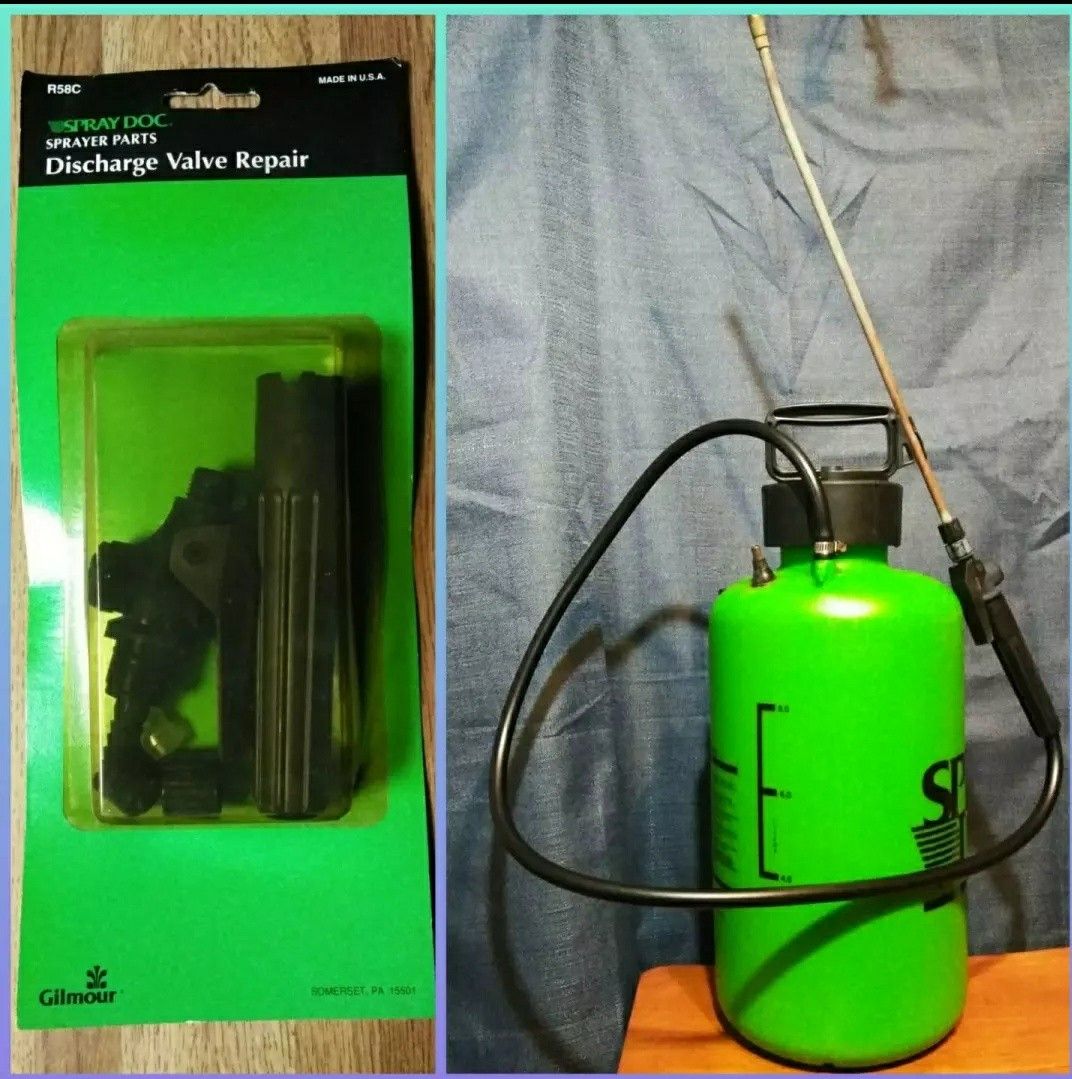 SPRAYER,2-GAL,SPRAY DOC TANK Item# 657308 / MFG# 2000P & Gilmour Spray Doc Sprayer Replacement Valve R58C (NEW)