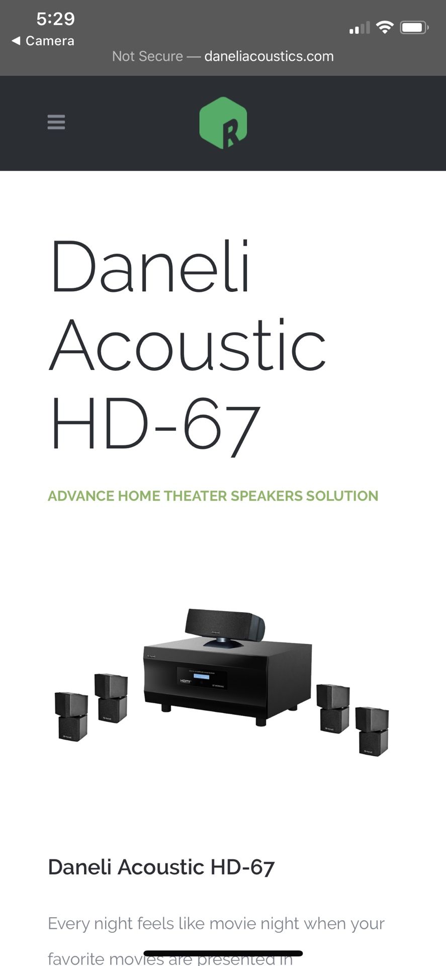 HIGH QUALITY Daneli Acoustic Surround System
