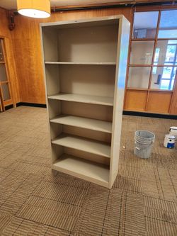 Metal book shelves