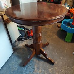 Solid Wood Bar Table With 1 Matching Wood Chair