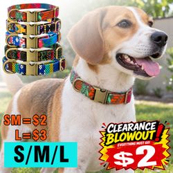 Metal Buckle Dog Collar - 5 Cotton Voile styles to choose from