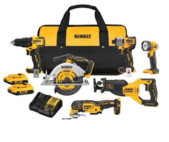DEWALT DCK628D2 20V MAX Lithium-Ion Brushless Cordless 6-Tool Combo Kit