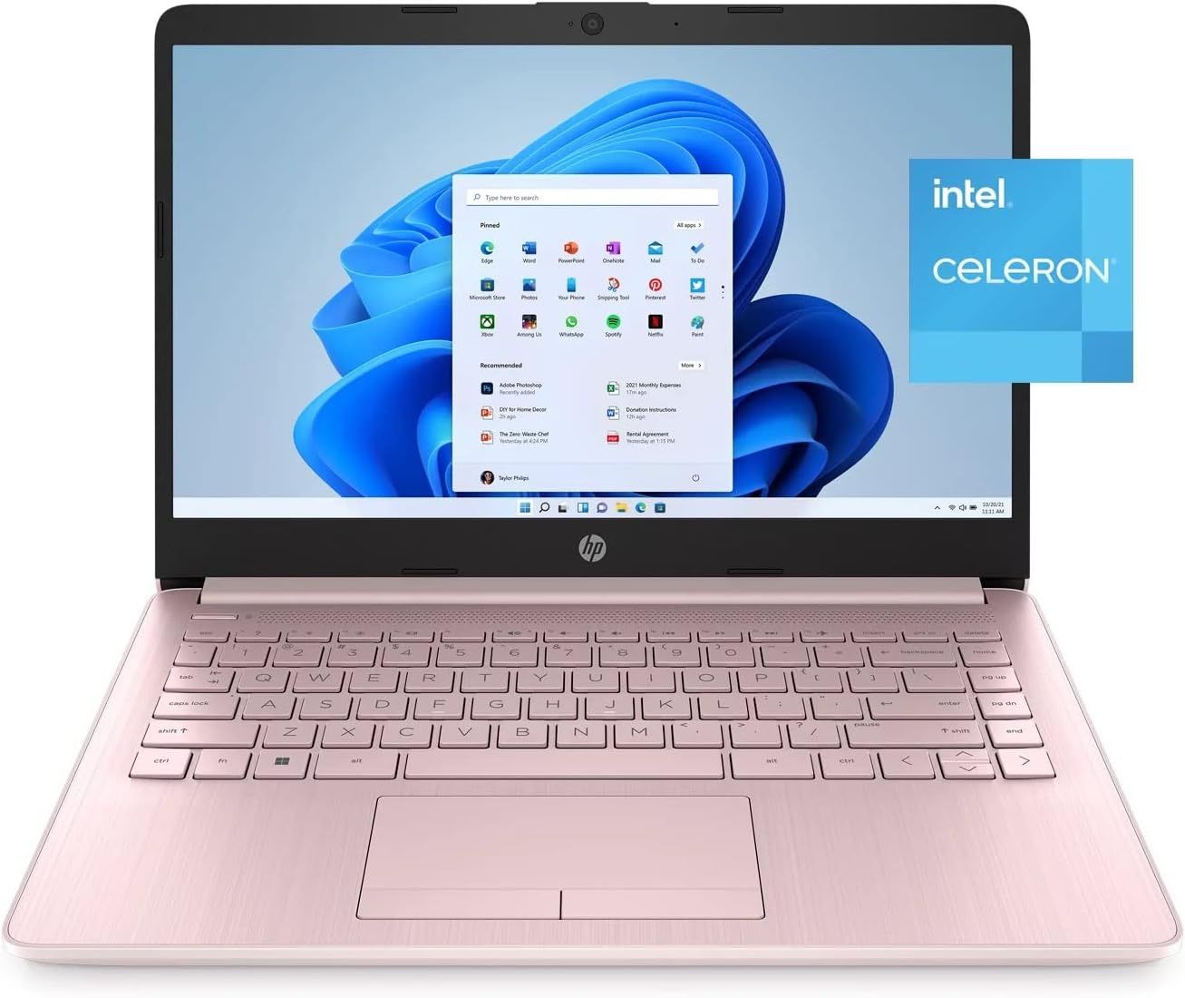 HP Stream 14" HD Laptop, Intel Celeron N4120, 4GB RAM, 64GB eMMC, Intel UHD Graphics, Thin & Portable, 4K Graphics, One Year of Microsoft 365, Windows