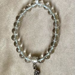 New Handcrafted Crystal Charm Bracelet Authentic 100% Clear Quartz Crystal $18.95 OBO