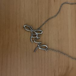 Cursive Love Necklace