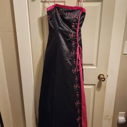 Black and Pink Formal Dress