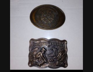 2 Signed Designer Belt Buckles For 1 Low Price 