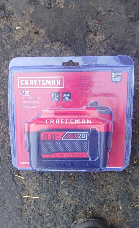 Craftsman 20v 9AH High Energy Battery