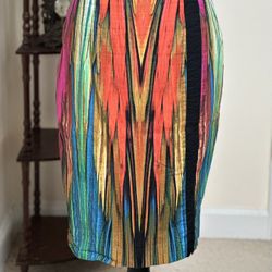 Vibrant Multicolor Pencil Skirt