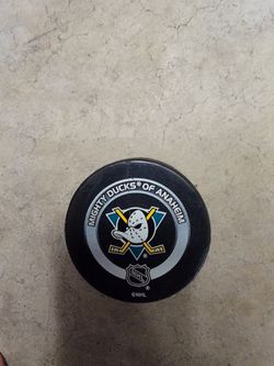 Variety Of Anaheim Ducks Mighty Ducks Game Used Pucks