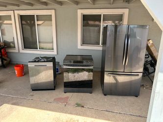 Samsung refrigerator, stove and dishwasher