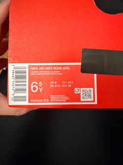Nike Air Max Nova GS Cement Grey Size 6.5Y