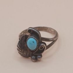 Vintage Sleeping Beauty Turquoise Ring, Size 7