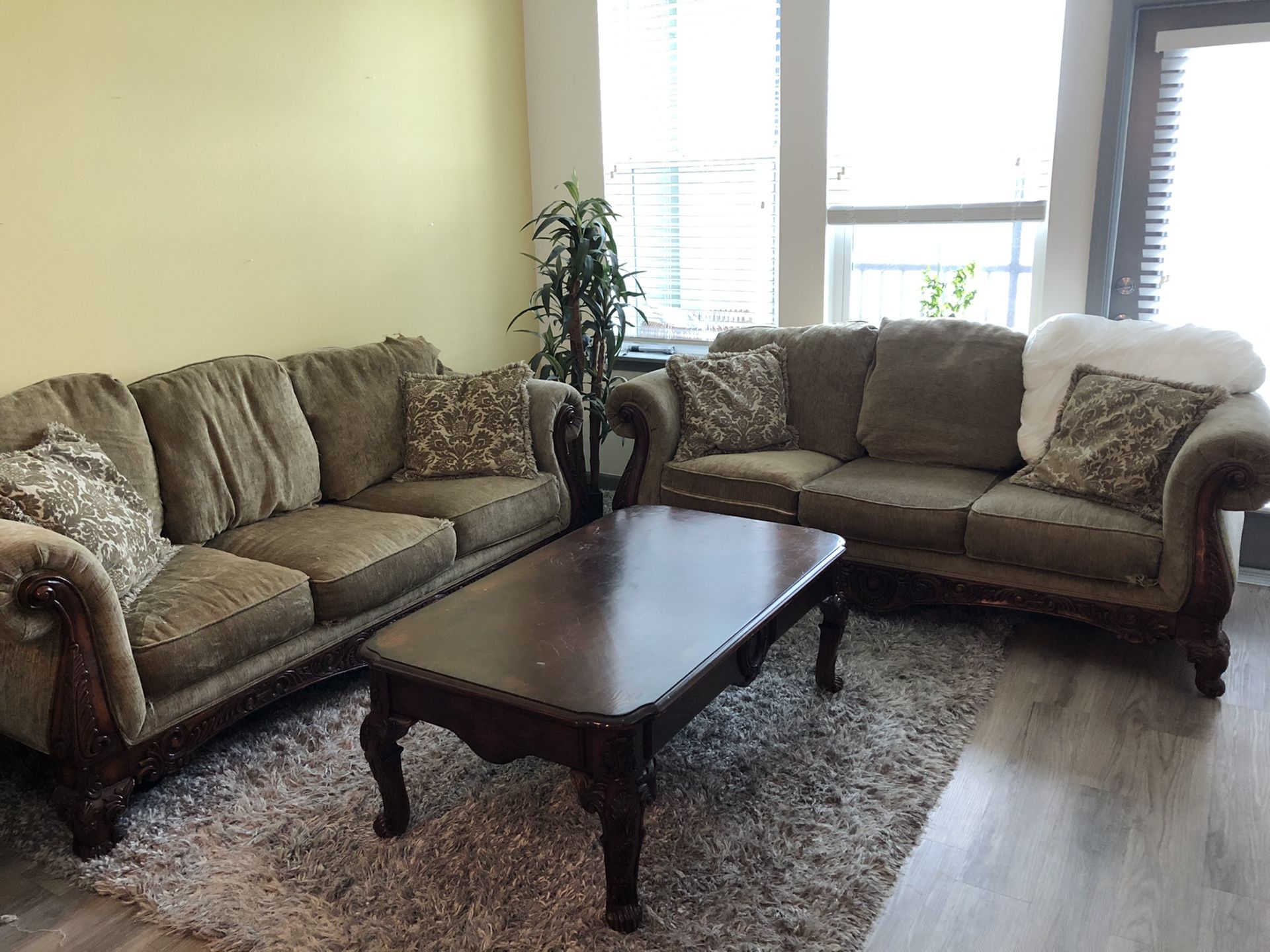 Broyhill- Two couch and Coffee Table set