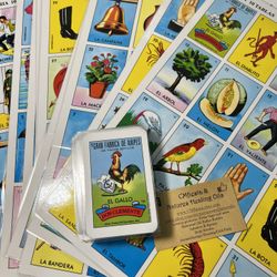 Loteria Laminated Set Of Cards And Deck- Set Loteria Laminada 