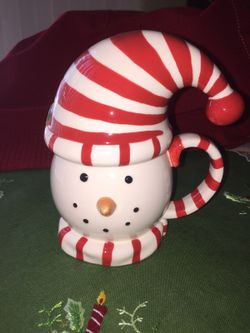 Snowman Candle Holder with lid
