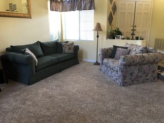 Oversized chair 40” D x 32” H x 54”W Couch 50”D x 32”H x 90” W