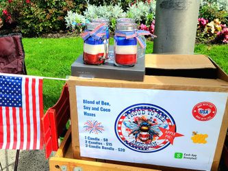 "PROUD TO BE AMERICAN" Candles Beeswax