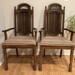 Vintage Antique Arm Chair Solid Wood (Set of 2)