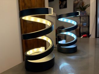 Spiral LED Desk Lamp – Set of 2