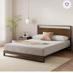 Bamboo & Metal Platform Bed – Double Size – Excellent Condition – $149 – OBO