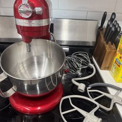 KitchenAid Professional Stand Mixer – Red w/ Attachments