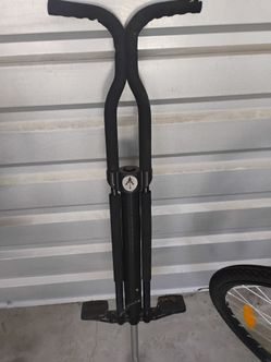 Black Pogo Stick with Foot Pegs