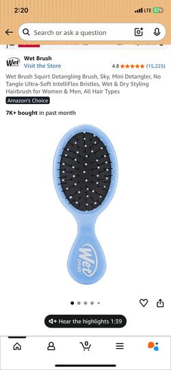 Wet Brush Squirt Detangling Brush, Sky, Mini Detangler, No Tangle Ultra-Soft  set of 4