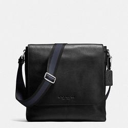 COACH F72108 SULLIVAN SMALL MESSENGER IN SPORT CALF LEATHER BLACK NWT